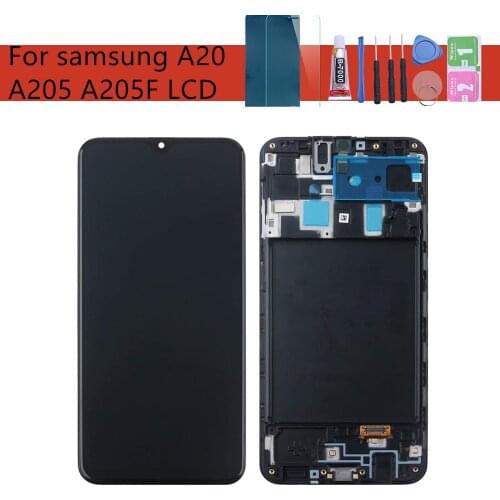 6.4" LCD For Samsung Galaxy A20 A205 SM-A205F LCD Display Screen Digitizer replacement For A205FN A205GN A205S A205 LCD Display