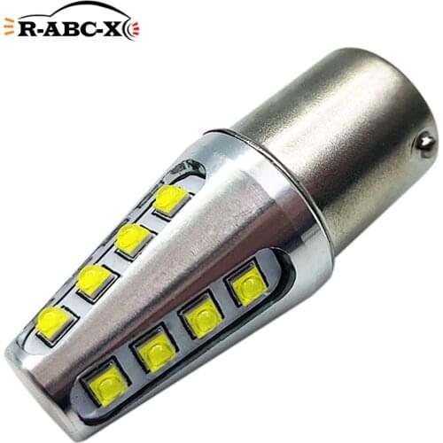 1pc 80W 1156 BAU15S 1157 BA15D LED Canbus BA15S P21W S25 16led CREEChip 6000K Brake Lights Reverse Lamp DRL Car Tail Bulb 12-24V