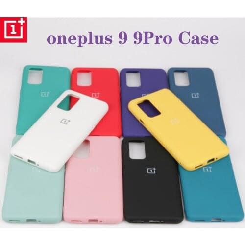 100% Original One plus 9 Case Soft Back Cover Liquid Silicone Phone Protector Case One plus 9 Pro