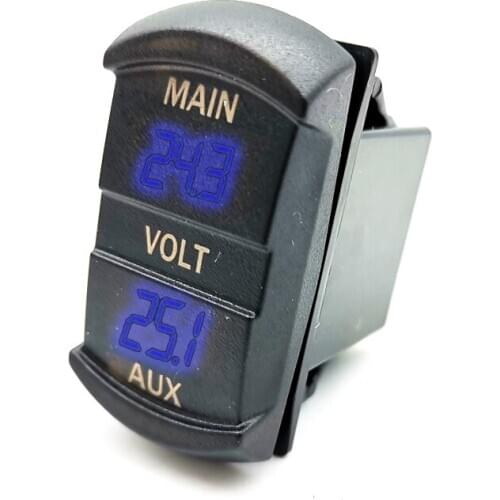 12V-24V Dual Voltmeter Voltage Battery Monitor LED Display Indicator for Car Boat
