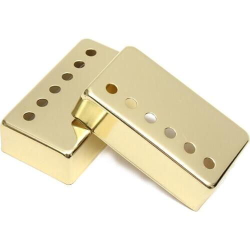 2pcs Chrome Metal Humbucker Pickup Cover 50/52mm For LP Style Electric Guitar Silver Black Gold