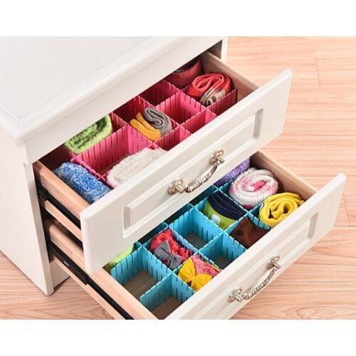 4pcs/lot DIY Adjustable Storage Box Partition Combination Lattice Home Storage Rings Jewelry Box Display Organizer NH 005