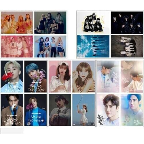 4 Pcs SUPERM STRAYKIDS TFBOYS Twice The Same High-definition Picture Poster Dormitory Wall Sticker Paper Decoration