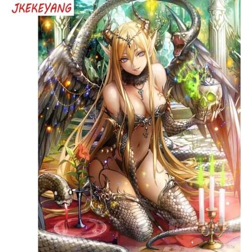 5D DIY square/round Diamond painting Sexy anime girl Cross Stitch Diamond Embroidery Pattern Rhinestone J3039