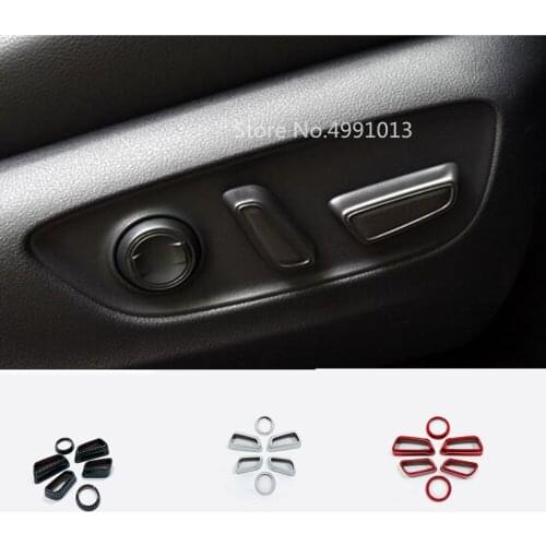 For Toyota RAV4 2019 2020 2021 Car Interior Decorative Seat Adjustment Knob Button Switch Trim Hoods Part 6pcs