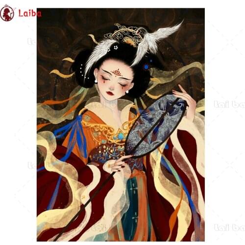 Diamond painting Abstract classical art japanese woman 5d diy handmade embroidery kit full square/round drill home decor