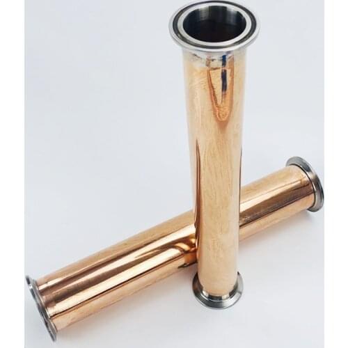 Free Shipping Copper 1.5"(38mm) OD50.5 Sanitary Tri Clover Spool Tube/Pipe, Length 20"(500mm)Tri Clamp Pipe Thickness 2mm