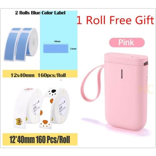 Nimbot d11 Wireless tag printer Handheld Pocket labels bluetooth printer thermal label printer Home printer(Pink Green Printer)