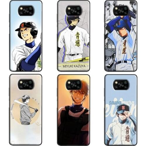 Miyuki Kazuya Diamond no Ace For Xiaomi Mi 11 Ultra Mi Note 10 Lite Mi 10T Pro Case For POCO X3 Pro F2 F3 M3 Pro Cover