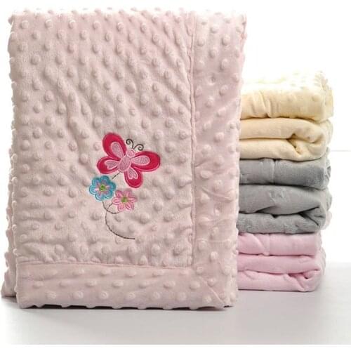 Baby Super Soft Blanket Spring Summer and Autumn Baby Foam Printing Double-layer Blanket Coral Velvet Childrens Blanket Scarf