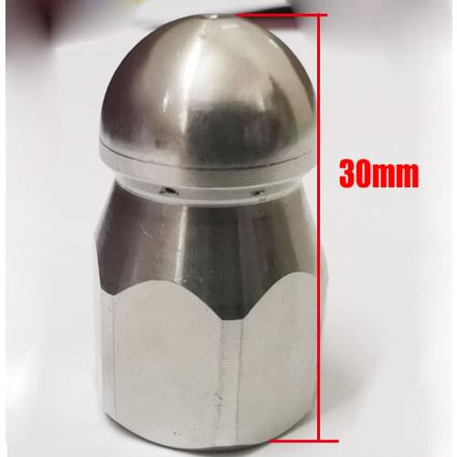 G1/4" 1 Front 6 Rear Spray Hose Nozzle Washer Female Thread Rotating Sewer Stainless Steel Nozzle For High-pressure Cleaners