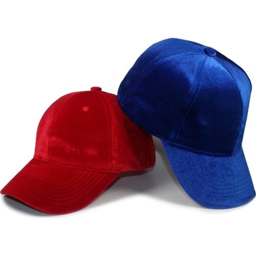 Luxury Velvet Solid Adjustable Closure Trucker Dad Hat Women Snapback Unisex Casual Winter Outdoor Sport Baseball Cap Men