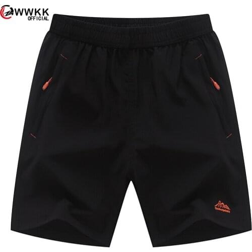 Men Summer Casual Shorts Quick Drying Fitness Short homme Beach Shorts Men Boardshorts Elastic Waist Solid gym Clothing 9XL