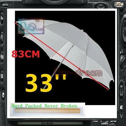 33" 32'' 83cm Studio Flash Soft Translucent White Umbrella Diffuser For Dslr Foto Photography ps013