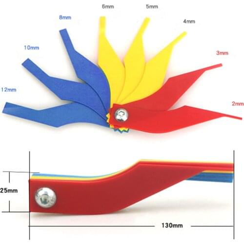 Car Van Brake Pad Thickness Depth Gauge Set 2mm to 12mm DIY Hand Measuring Tool