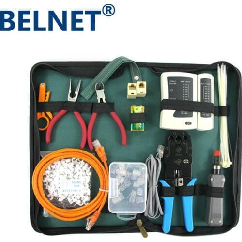 Professional RJ45 Network cable Tools kit 16 in 1 Network Cable Tester rj45 Crimping tool rj45 Punch Down tool