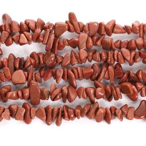 Irregular Chip Gold Sandstone Gravel Natural Stone Beads For Jewelry Making DIY Loose Spacer Beads Necklace Bracelet Handmade