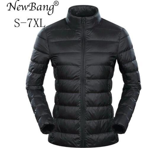 NewBang Brand 5xl 6xl 7XL Plus Womens Down Coat Ultra Light Down Jacket Women Feather Lightweight Windbreaker Warm Thin Coats