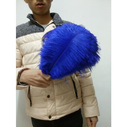 Wholesale 50 pc high quality royal blue ostrich feather 12-14inches / 30-35CM diy decorative vases / Accessories / Apparel