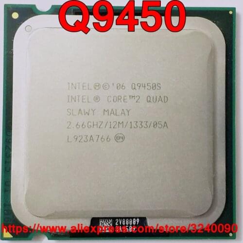 Original Intel CPU CORE 2 QUAD Q9450 Processor 2.66GHz/12M/1333MHz Quad-Core Socket 775 free shipping speedy ship out