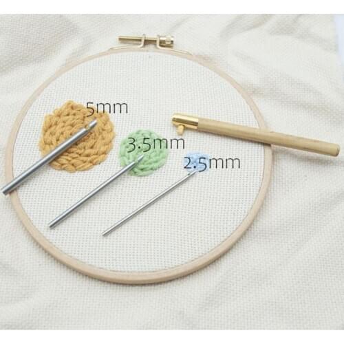 Embroidery Punch Pens Crafting Weaving Stitchwork Needle Rug Craft Kit Tools