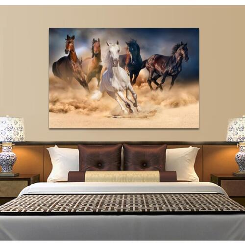 Modern Animals Posters and Prints Wall Art Canvas Painting Running Horses Pictures for Living Room Cuadros Decoration Unframed