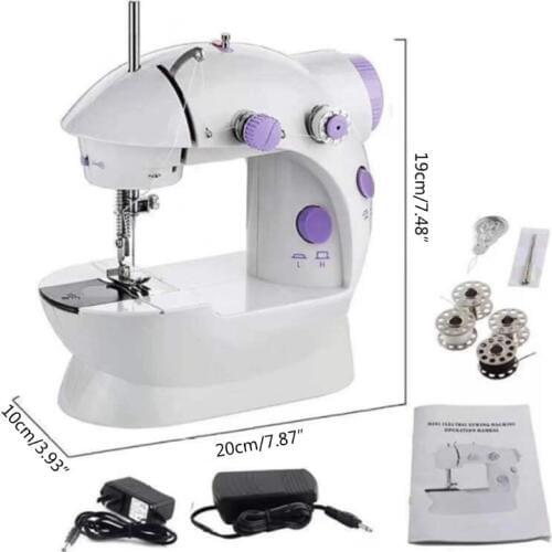 Portable Mini Basic Sewing Machine with light and light LED for Beginner Home D2TD