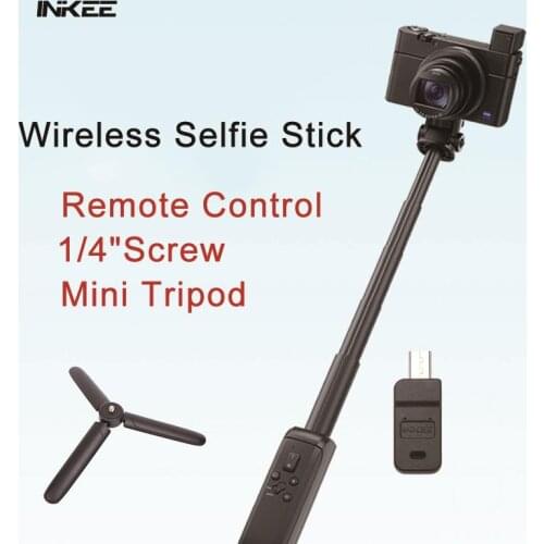 INKEE Camera Selfie Stick for Sony A7R3/A7R4/A6400/A9 for Canon EOS M50/M6 MARK II/EOS R5 R6 Wireless Remote Control Mini Tripod
