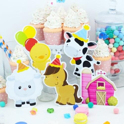 Farm Animals Theme Series 2 Table Centerpiece Birthday Festival Event Party Decorations Supplies Baby Shower Animal Party Decor