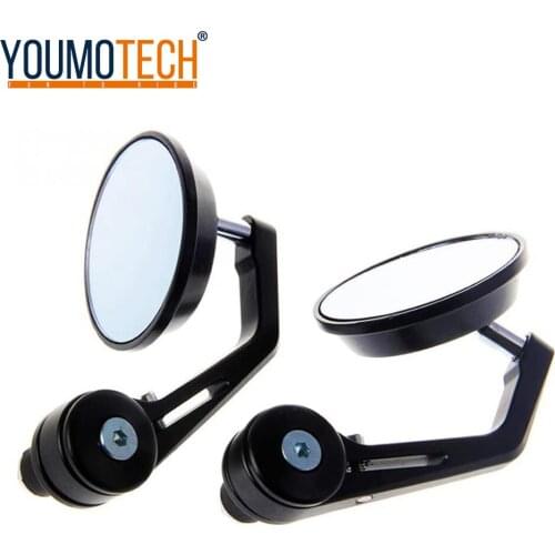 Motorcycle Bike Cruiser Chopper ATV Aluminum 7/8'' 22mm Bar End Side Rear View Mirror For KTM BMW Ducati Aprilia Victory Triumph