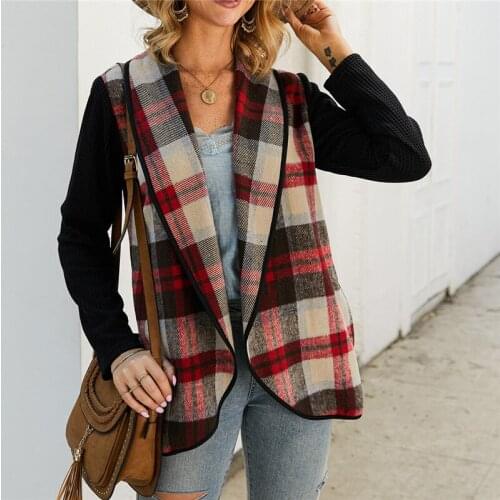 Women Fashion Autumn Winter Warm Top Long Sleeve Plaid OL Coats and Jackets Elegant Ladies Fashion Cardigan Femme Streetwear New