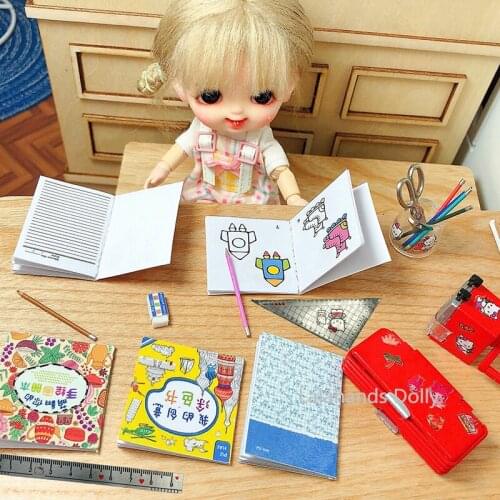 1:12 Dollhouse Mini Plastic Scissors Model for OB11 Dollhouse Furniture Tool Accessories