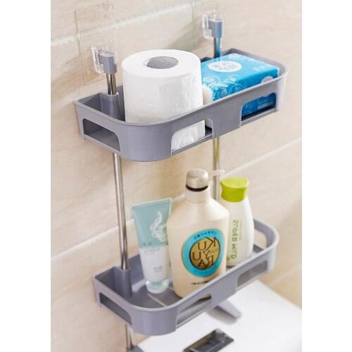 1PC Bathroom Shelf Adhesive Badkamer Rek Storage Rack Corner Shower Shelf Kitchen Home Decoration Bathroom Accessories OK 0713