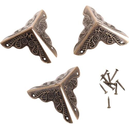 12Pcs Metal Decorative Corner Protector Guard Book Photo Album Menu Scrapbooking Protectors Furniture Hardware