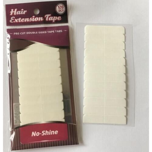 120 tabs/lots 10 sheets 0.8cm*4cm No shine white adhesive tape waterproof tape for tape hair extension