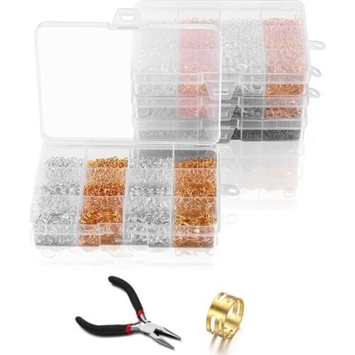 1950PC Open Jump Rings Split Rings Lobster Clasp Connector For Necklace Chain DIY Jewelry Making Kit Jewelry Finding Accessories