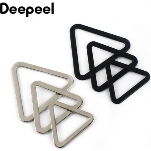 30Pcs Deepeel 18/25/30/40mm Metal Triangle Ring Buckles DIY Handmade Garment Decoration Adjusting Button Bags Hardware Accessory