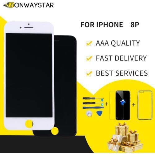 3D Touch LCD Replacement LCD Pantalla Display Screen Replacement Digitizer Assembly for iPhone 8Plus LCD Screen with 3 Gifts
