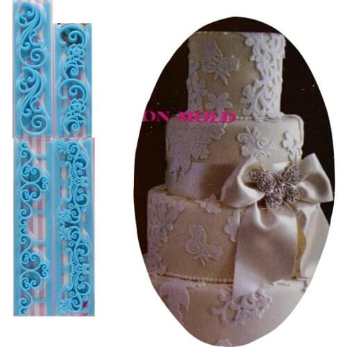 4Pcs/Set European Style Embossing Mold Fondant Cake Cutter Moulds Cookie Mould Baking Decorating Tools Baking Printing Cutting