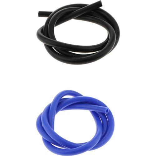 5/16inch ID VACUUM SILICONE TURBO AIR HOSE LINE PIPE TUBE 5 FEET Black+Blue