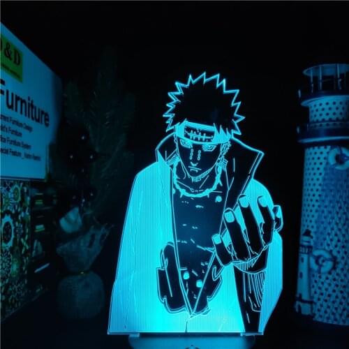 Acrylic 3d Lamp Anime Naruto Pain Akatsuki Figure LED Light for Home Room Decor Cool Illusion Table Lamp LED Night Light Manga