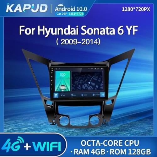 Kapud Android 10.0 Car Multimedia Player For Hyundai Sonata 6 YF 2009 2010-2014 Radio 9" Stereo GPS Wifi Octa-Core Navigation