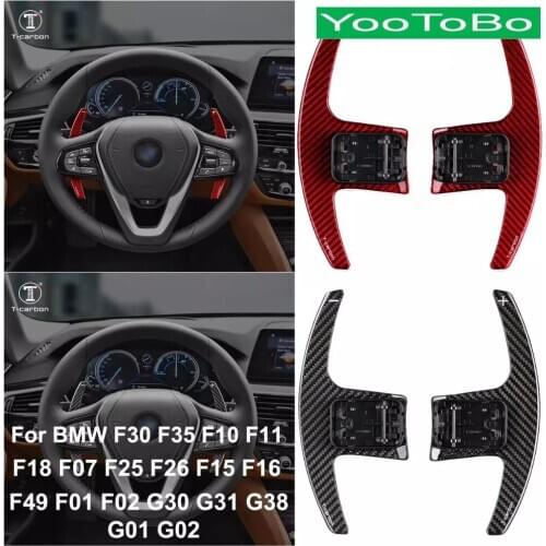 Car Styling Carbon Fiber Steering Wheel Shift Paddle Extension Replacement For BMW F30 F35 F10 F07 F25 F26 F15 F16 F01 F02 G30