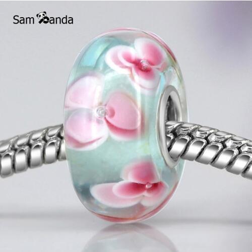 Authentic 925 Sterling Silver Murano Glass Beads Charms European Charm Fit Bracelets & Bangle For Women DIY Jewelry
