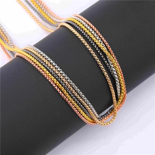 60cm Chains For Jewelry Making DIY Bracelet Pendant Necklace Alloy Chains Crafts Accessories Jewellry Findings