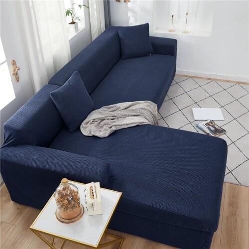 Elastic Slipcovers For Removable Solid Color Corner Sofa Covers For Living Room Stretch Couch Cover For Washable