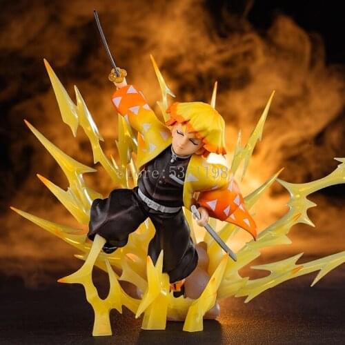 Demon Slayer Anime Figure Kimetsu no Yaiba Agatsuma Zenitsu Breath of Thunder Action Figure Figuarts ZERO Figurine Doll Gift