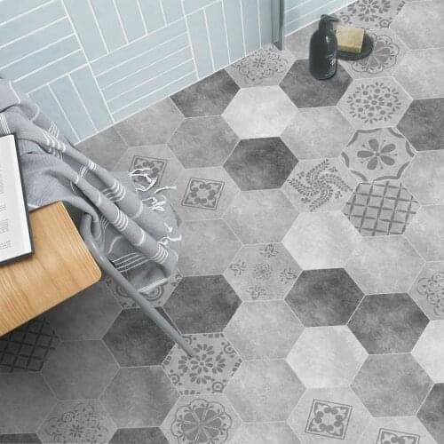 Funlife® Grunge Vine Hexagon Tile Sticker Kitchen Wall sticker Easy to Clean DIY Peel & Stick Self-Adhesive Kitchen Backsplash