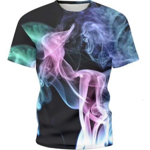 Couple printing T-shirt men 3d T-shirt short-sleeved round neck T-shirt fashion casual ladies parent-child wear