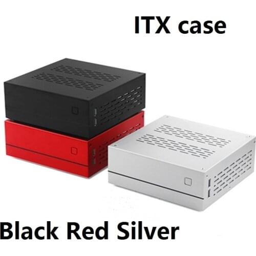 Horizontal ITX Mini Industrial Control HTPC Small Case Aluminum Shell Bottom Back Iron Structure